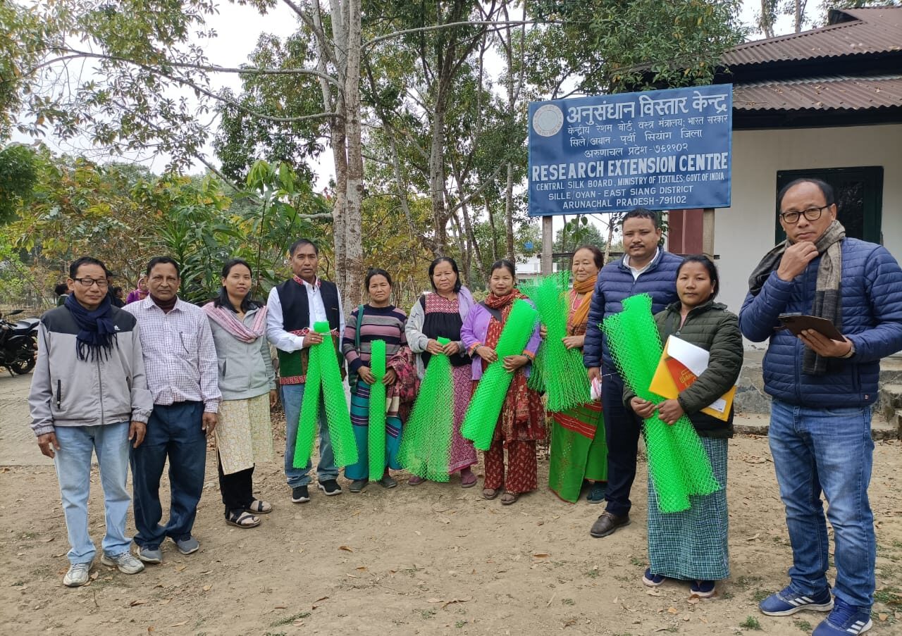 Plastic mountages distributed to rearers at the centre.